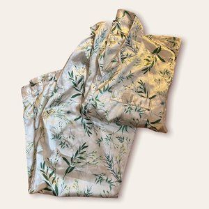 Unworn Synthetic Silk Button-Up PJ Set